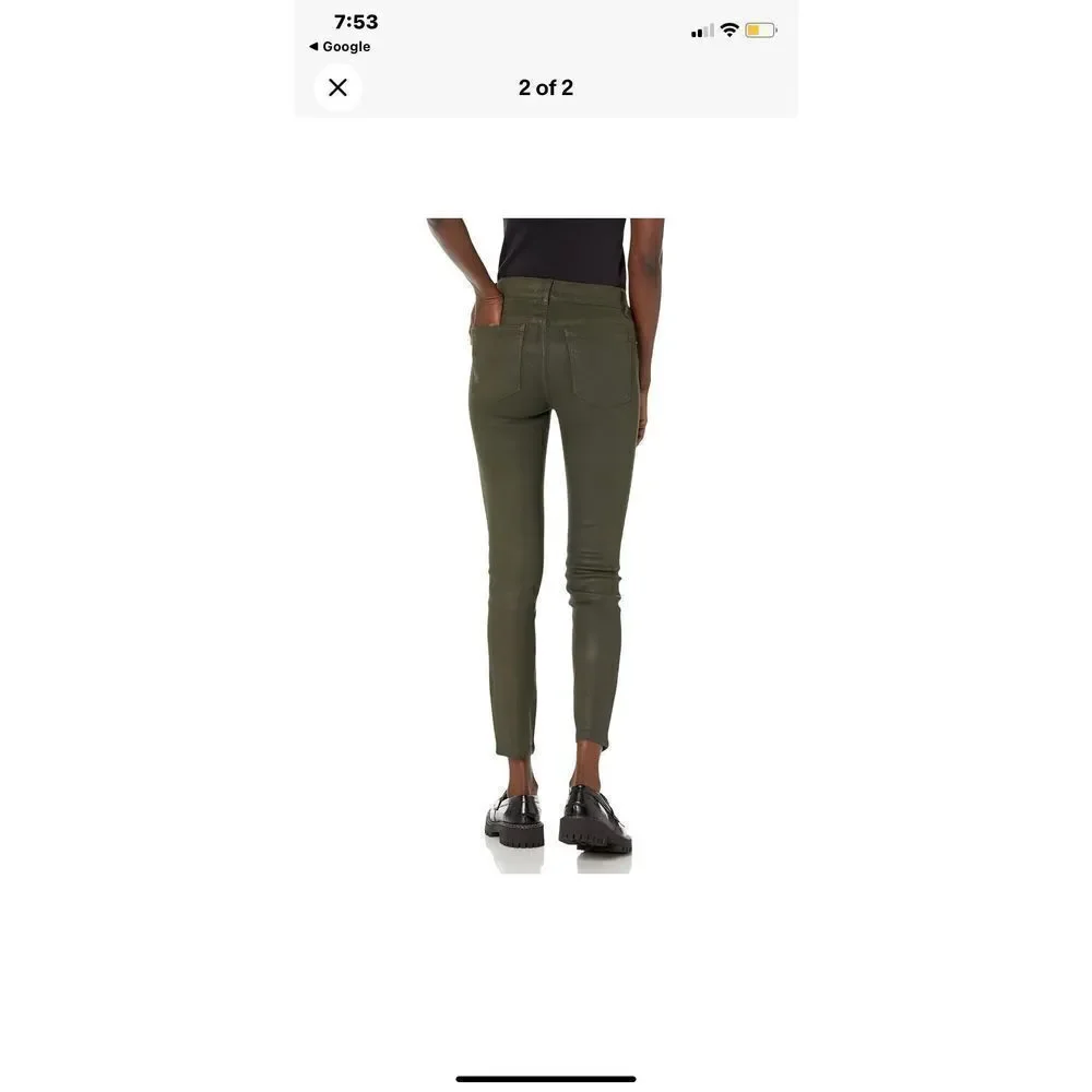 DL1961 Florence Intasculpt Skinny Zip Ankle Mid-Rise‎ Jeans Green 24